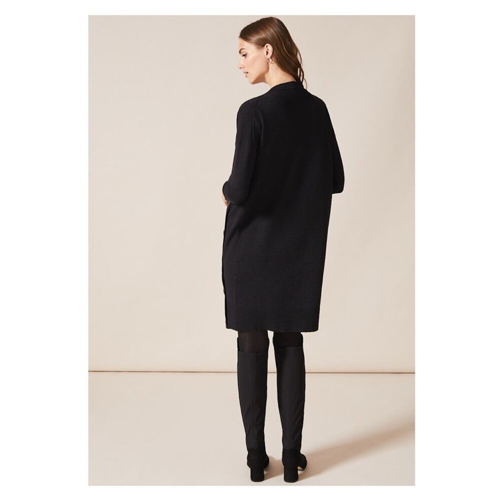 Cos Black Wool Button Front Sweater Tunic Dress S… - image 3
